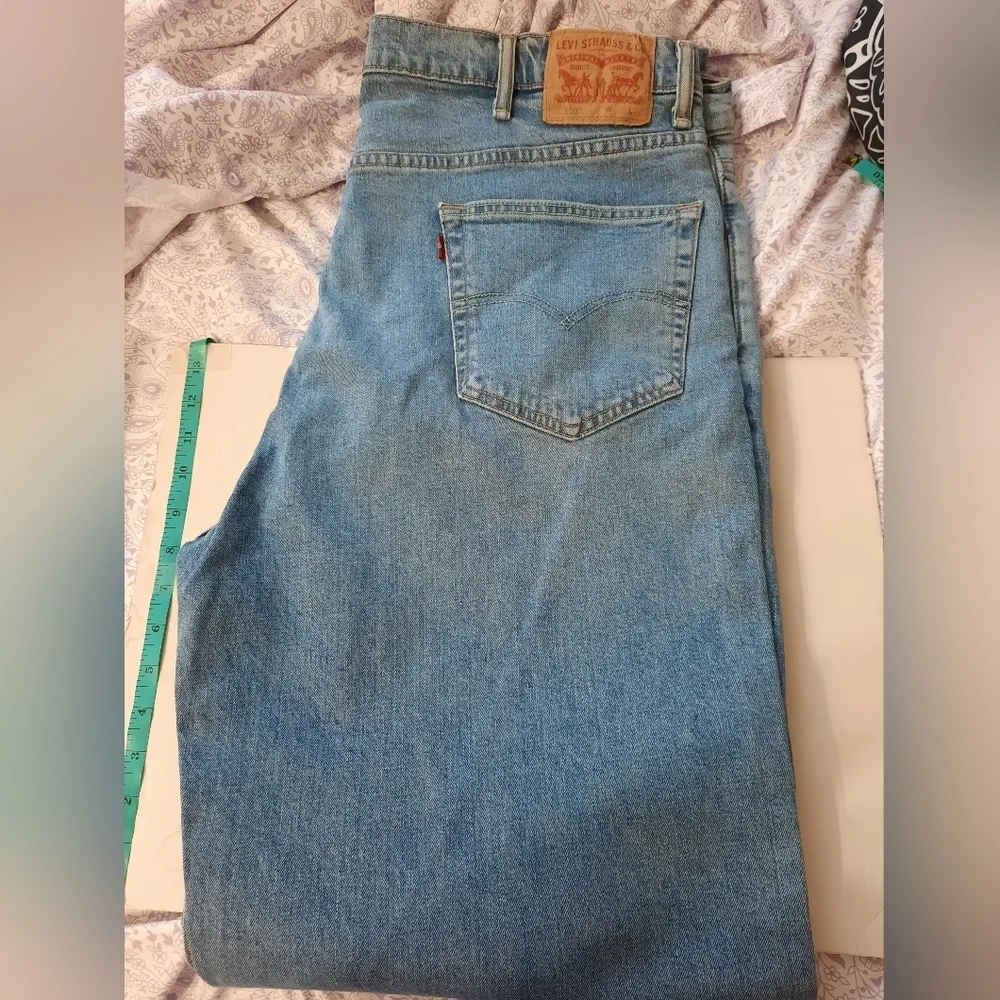 Levi's Strauss & Co Men's Light Blue Straight Jeans 42x36 Red Label